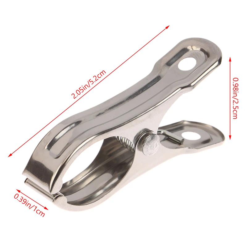 20Pcs Clothes Clips Stainless Steel Pool Towel Clips Clothes Pins Pegs Holders Clothing Quilts Clamps Sealing Clip Sewing Clip 4