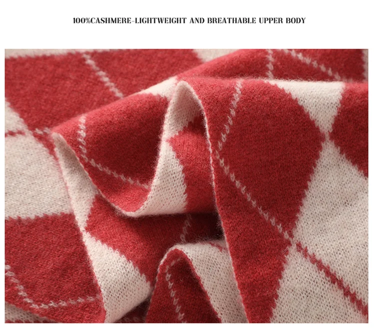 Neue Kaschmir Schal Weiblich Männlich 100% Kaschmir Colorblock Alle-Passenden Schal Herbst und Winter Stricken Warme Schal Schal – Detail 16