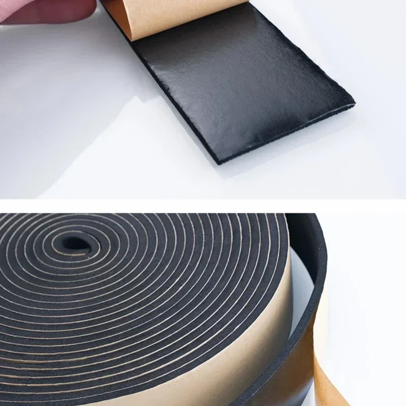 Striscia Di Tenuta In Spugna Autoadesiva In EPDM Schiuma Nera In Gomma Forte Guarnizione Di Tenuta Anticollisione Adesiva Su Un Solo Lato Xc - Foto 10