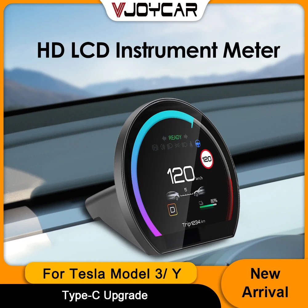 Newest Model 3 Y HUD LCD Dashboard Digital Smart Gauge Linux system Speedometer for Tesla Modification Car Accessories