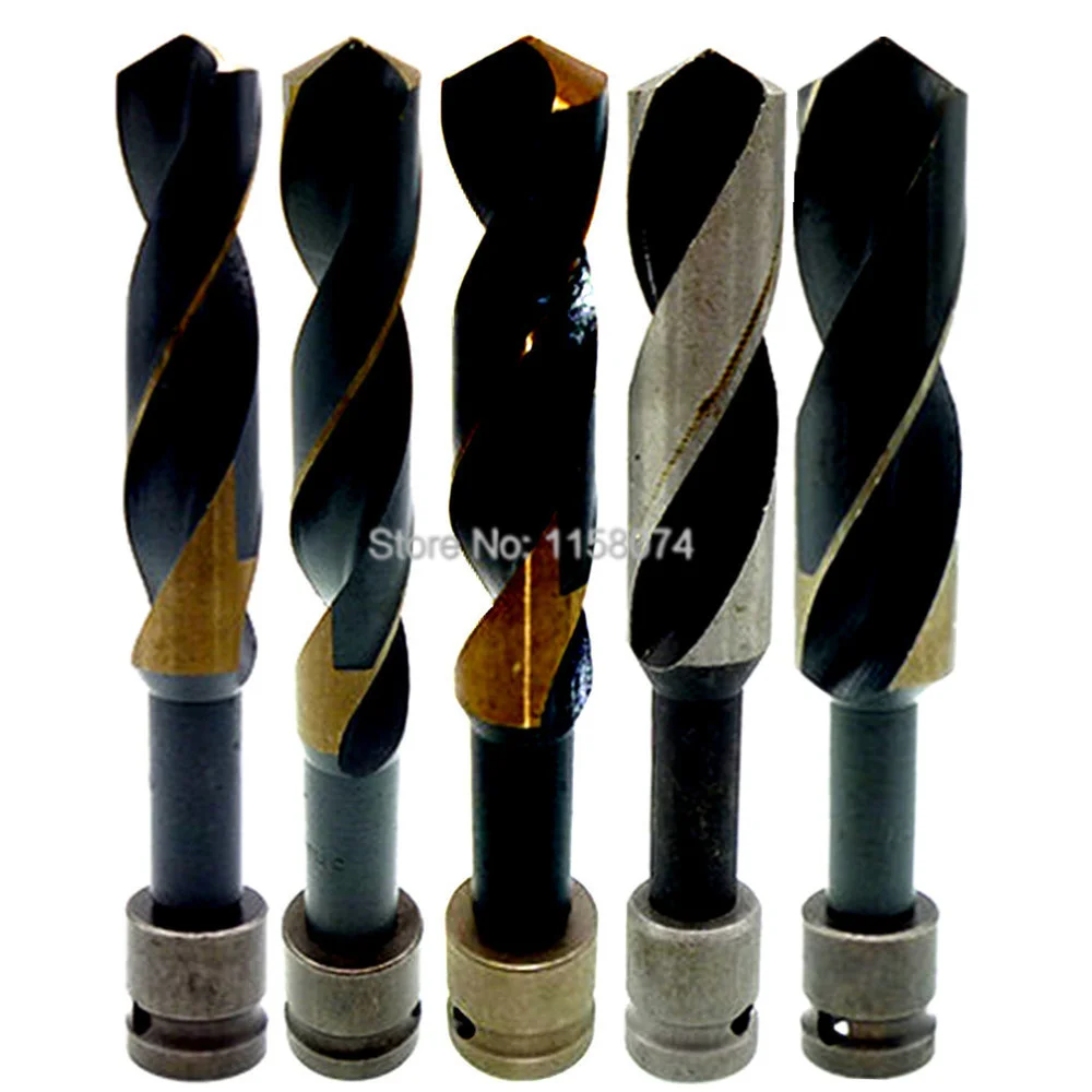 

18mm/22mm Reduced Shank HSS Twist Drill Bits With 1/2" Sq. Converter Adapter