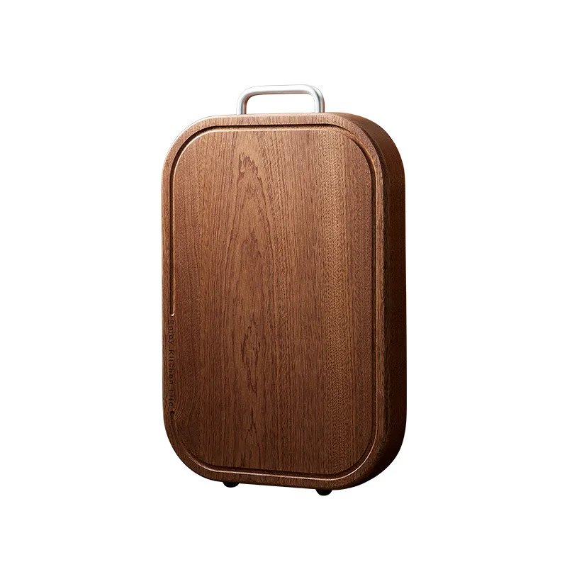 Ebony household thickening antibacterial mould-proof board fruit cutting board double-sided cutting board plus non-slip wood 6