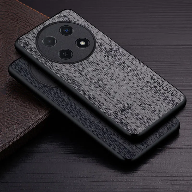 Luxury Bamboo Wood Pattern Leather Phone Cover – Premium Case