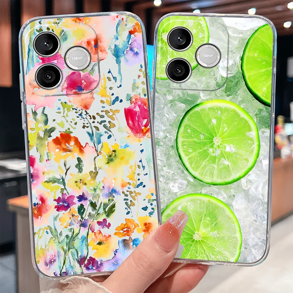 Refreshing Lemon Transparent Shockproof Soft TPU Silicone Phone Case