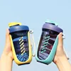 550m Portable Protein Shaker Bottle Sports Tritan Water Bottle Juice Milk Powder Shaking Cup Home Stirring Shake Cup BPA Free