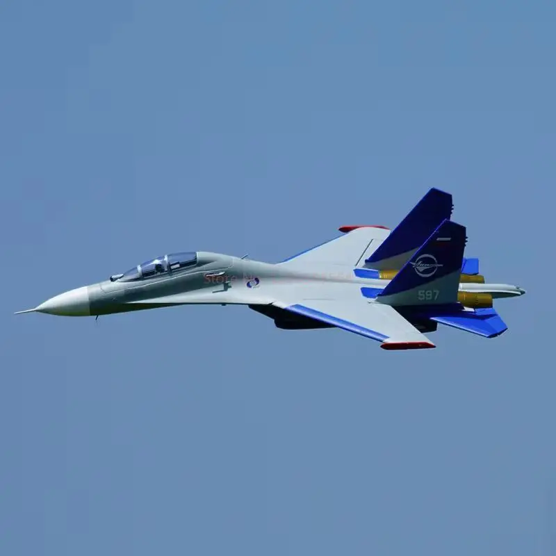 Xfly 더블 50mm Su27 트윈 엔진 제트 전투기 RC 비행기 원격 제어 조립 고정익 모델