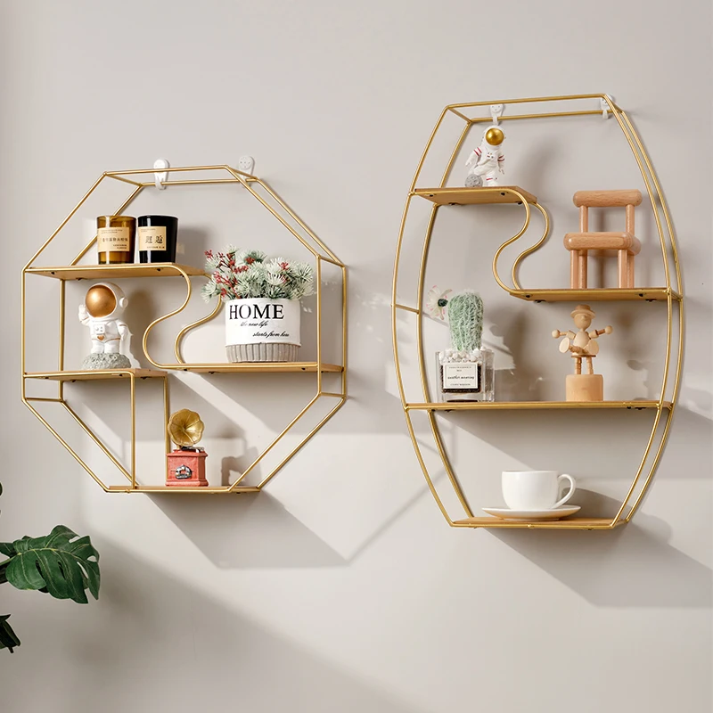 Kitchen Showpiece Rack Modern Iron Wall Showpiece Rack: The Ultimate Solution for Stylish ...