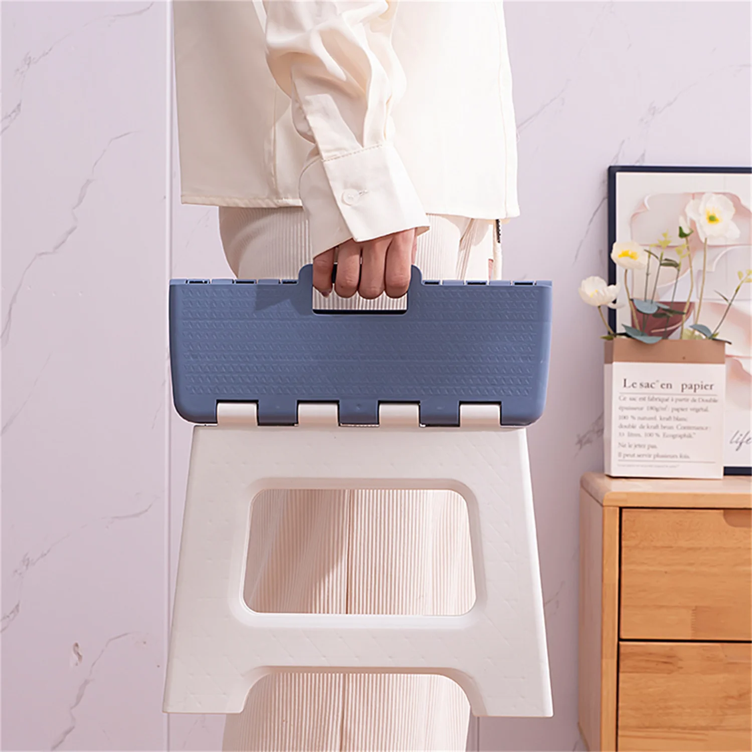 Outdoor Small Stool Portable Folding Stool High Load Bearing Durable Small Chair Fishing Stool Beach Stool Camping Stool 2