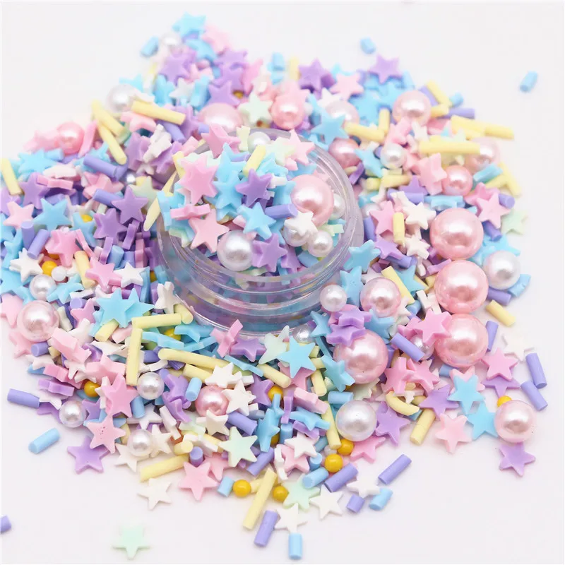 Polymer clay 10g sprinkles slices for DIY hairpin crafts