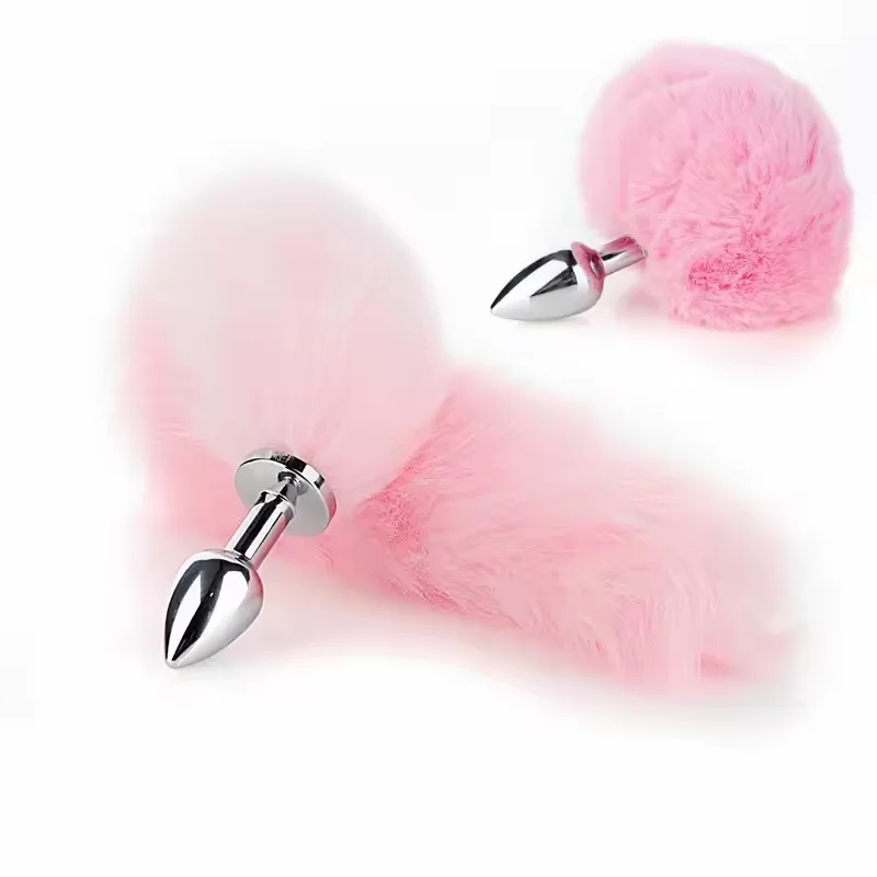 Plug anale a coda di coniglio in acciaio inossidabile, dildo erotico, massaggiatore prostatico per masturbazione, plug anale, giocattoli sessuali per donne adulte, gioco sessuale. - immagine 3