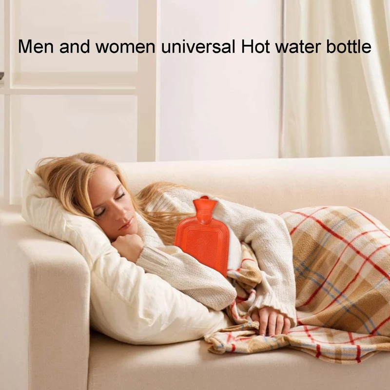 500ml 물 주입 고무 뜨거운 물병 두꺼운 뜨거운 물병 겨울 따뜻한 물 주머니 손 발 따뜻한 물병