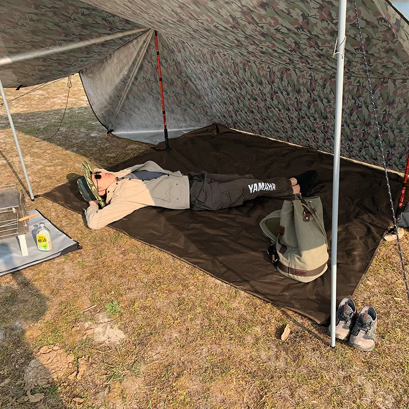 Camping Mat Family Sun Shelter Sports Hiking Folding Waterproof Beach Outdoor Portable Travel Picnic Tent Beach Equipment XA2WD
