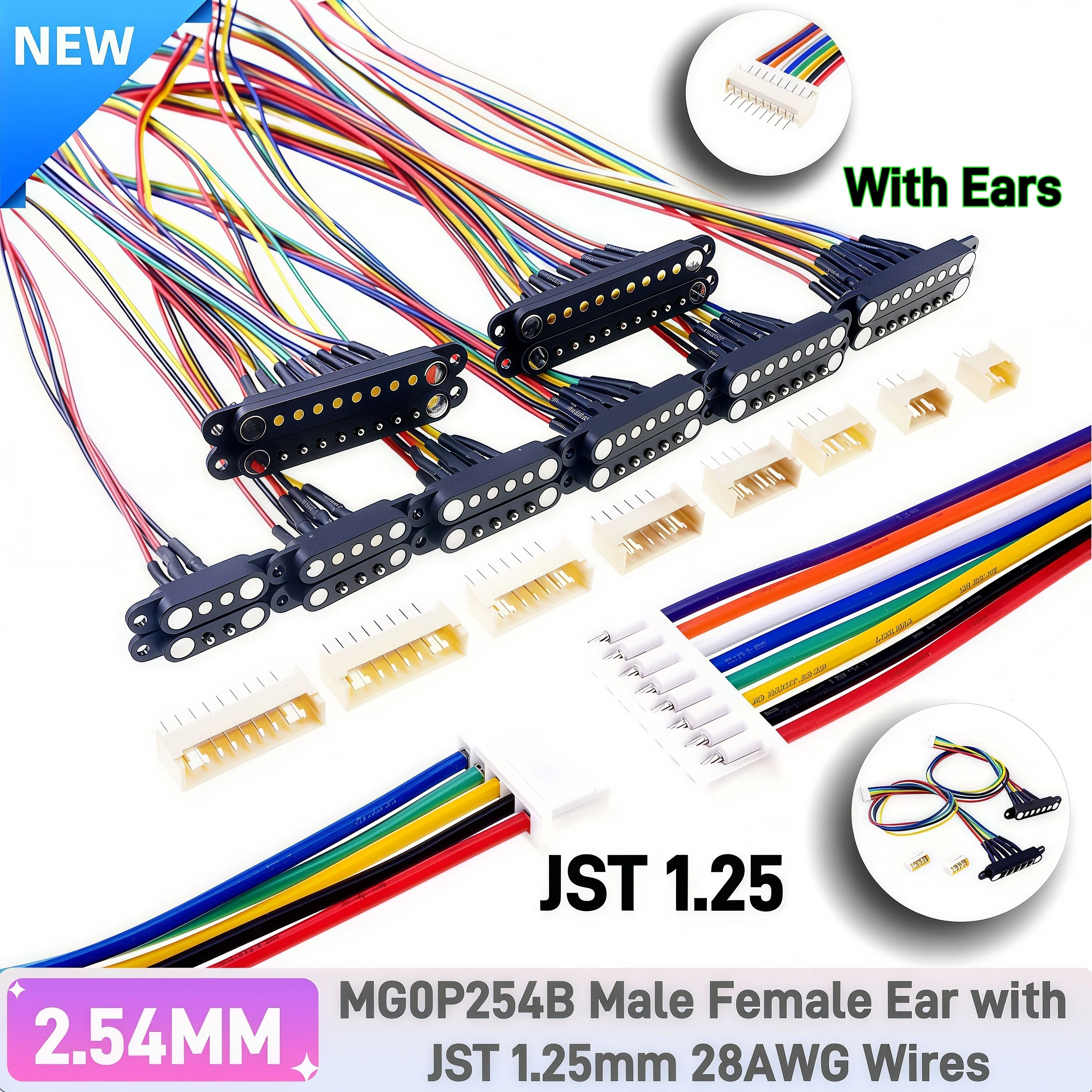 Spring Loaded Magnetic Pogo Pin PCB Connector - 2.54mm Pitch, 2A DC, Multiple Pole Options