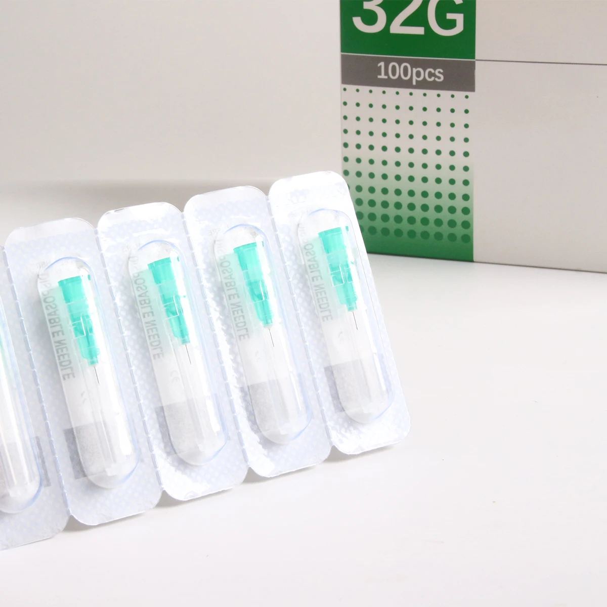 100 Stück schmerzlose kleine Nadel schmerzlose Schönheit ultrafein 32G * 4 mm, 32G * 13 mm Spritzen koreanische Meso-Nadeln Augenlid-Werkzeuge – Detail 8