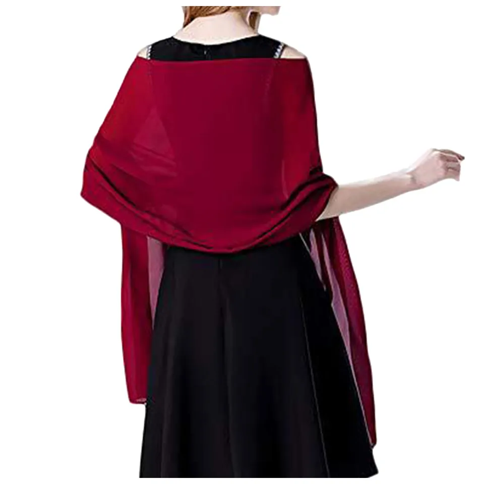 Solid Color Chiffon Scarves for Women