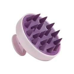 Silicone Scalp & Body Massage Brush for Hair Washing & Shower (266-Purple)