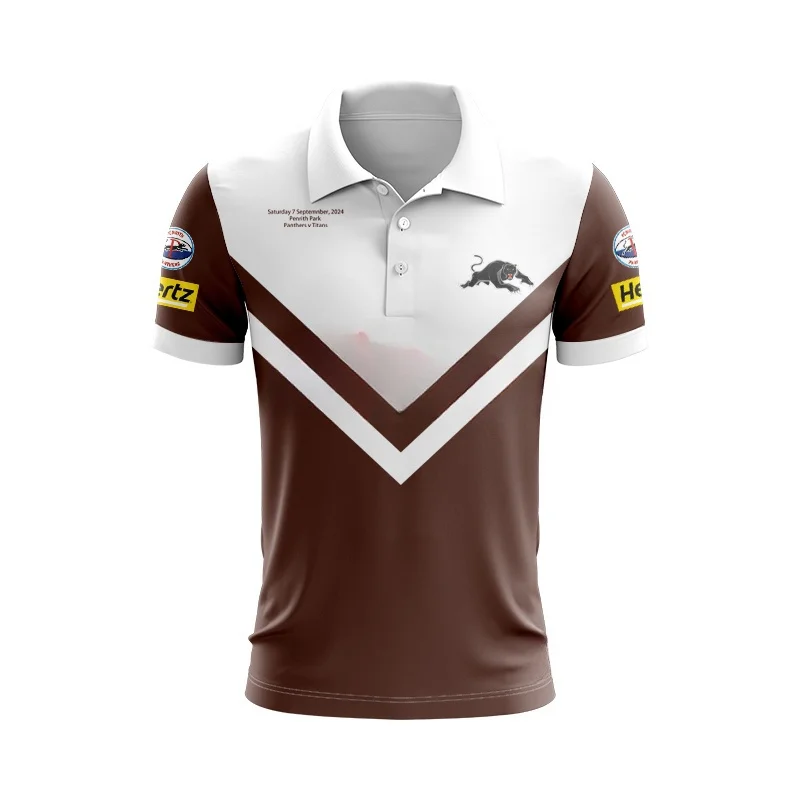 thumbnail image 1 of Camiseta de simpatizante adulto de los Penrith Panthers de POLO Rugby League Man Cave Fathers Day (nombre y número personalizados), 1 of 5