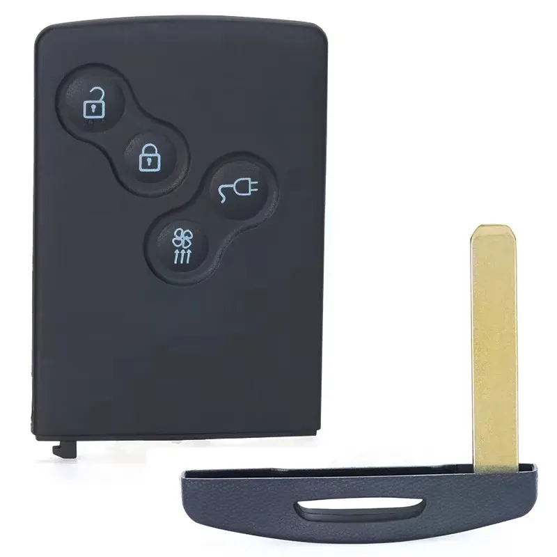 KEYECU Replacement Smart Card Remote Key Shell Case 4B For Renault Zoe Megane III Fluence Laguna III Scenic 2009-2015 285975779R