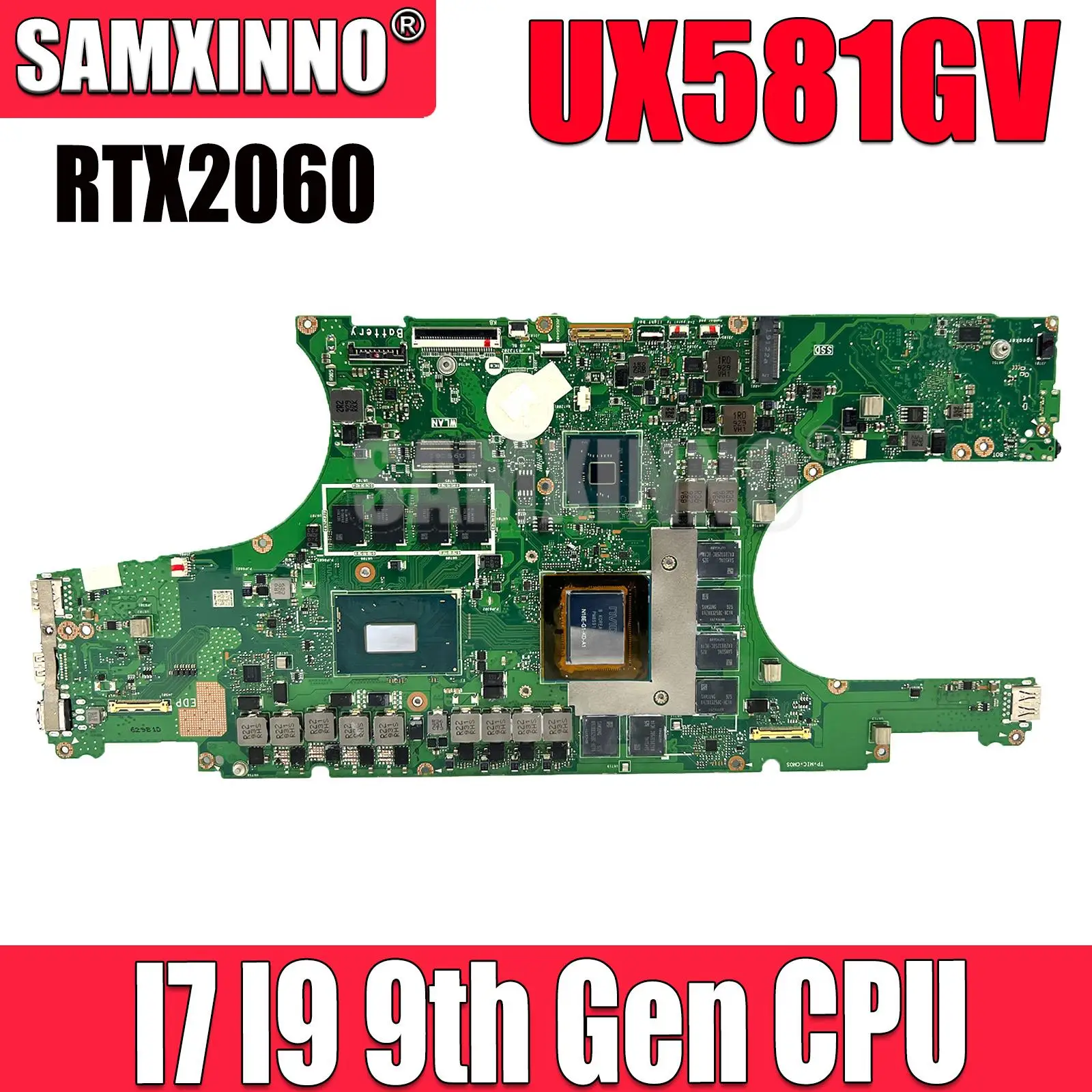 Scheda Madre Ux581Gv Per Scheda Madre Per Laptop Asus Zenbook Pro Duo Ux581 Ux581Gw Ux581G Con I7-9750H I9-9980H Rtx2060 16G/32G-Ram