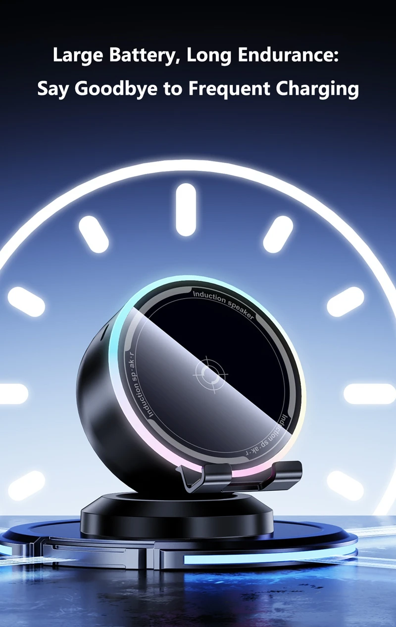 Sensore intelligente per supporto per cellulare, audio, luce RGB pulsante, altoparlante Bluetooth multifunzione da tavolo 2026_voghion.com
