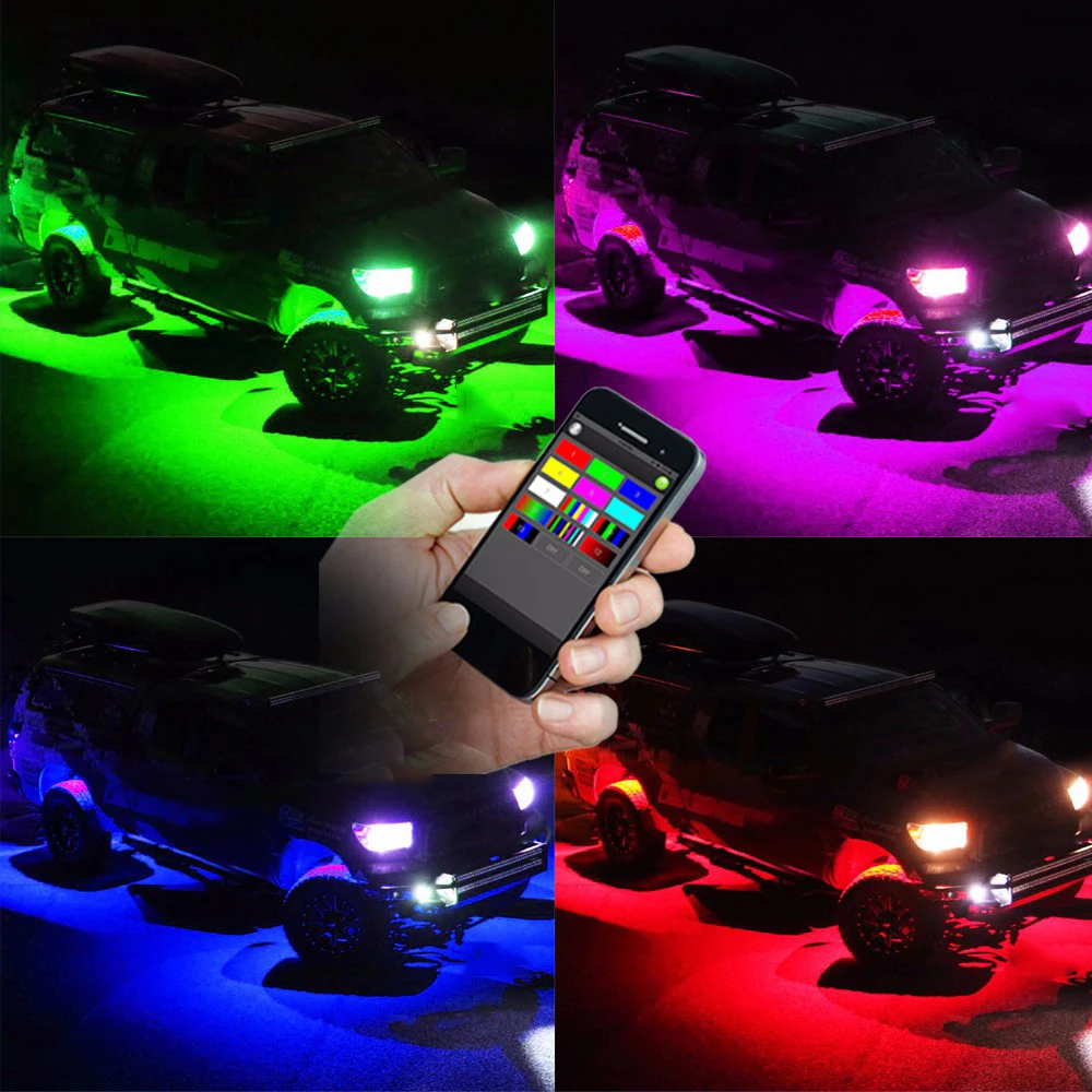 Rock Lights For Trucks 4/6/8/10 Pods Rgb Led Rock Lights - Temu