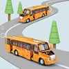 1/32 Alloy America School Bus Model Diecasts Metal Toy Student Bus Car Vehicles Model Simulation Sound and Light Boy Kids Gifts 3