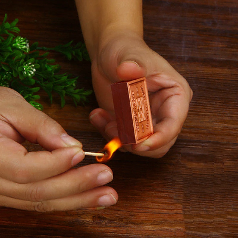 CreativeTasteVintageMetalMatchBoxWithFireproofPlate56mm36mm