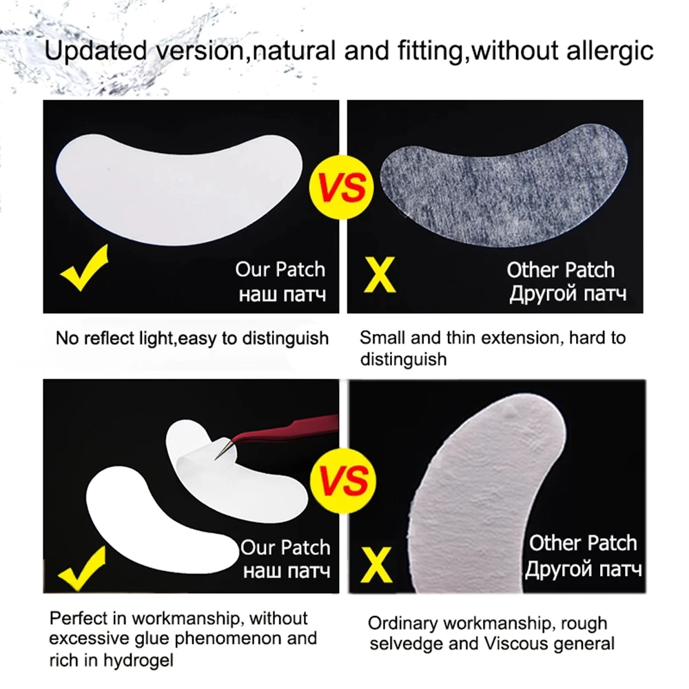 500 Pairs Eyelash Extension Supplies Paper Patches Grafted Eye Stickers Under Eye Pads Tips Sticker Lash Eyepatch eyelash patches eyelash patch eyelash pads eyelash extension supplies