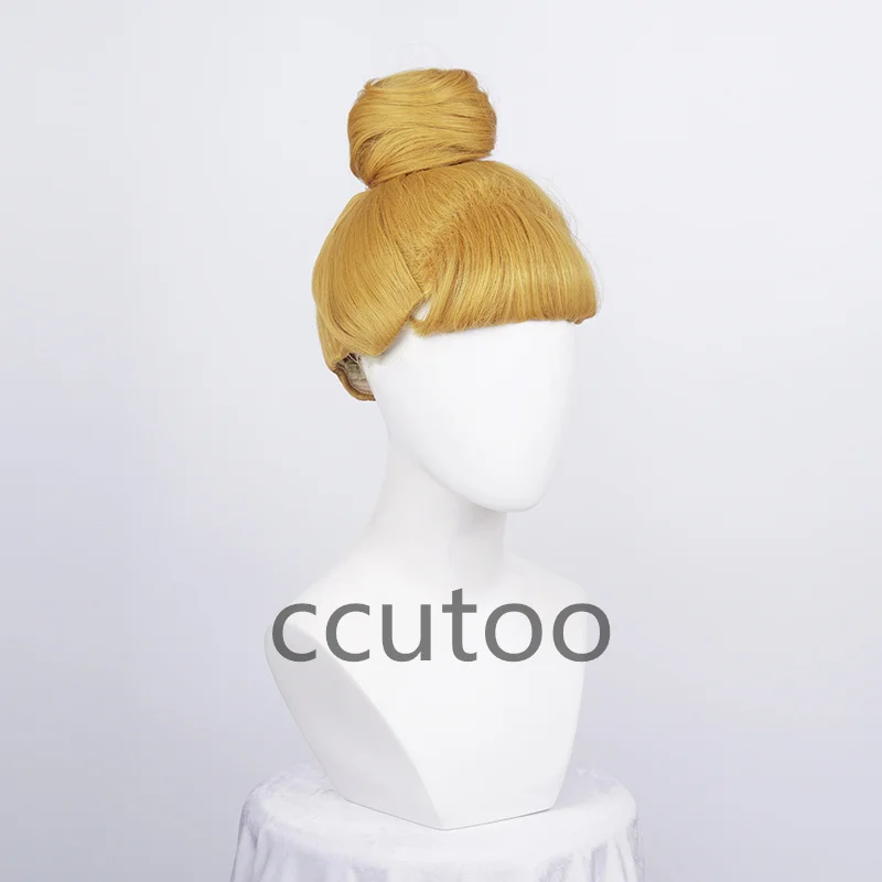 Halloween women Fairy Cinderella Princess wig Adult stage Role Play Classic Golen Updo styled Cinderella Synthetic hair wig