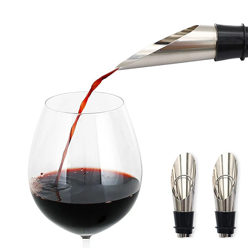 

1PC Practicality Stainless Steel Wine Spinner With Stopper For Sealing And Preserving��A Great Gift For Wine Lovers
