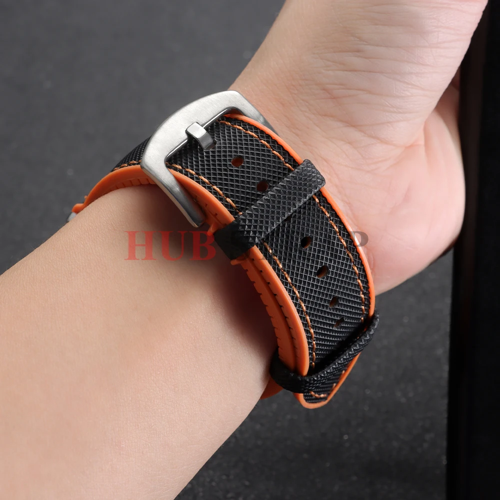 Versatile Canvas Nylon Waterproof Watch Strap - Sport & Business Style