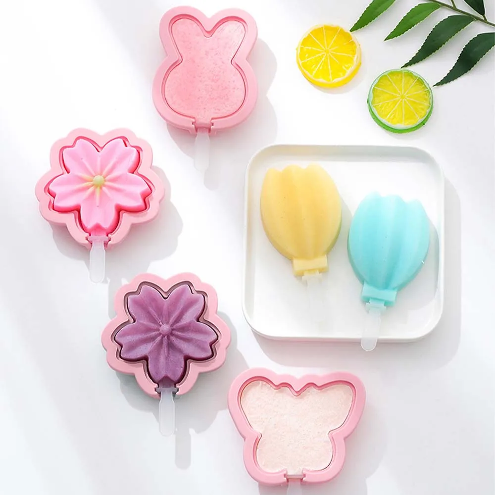 

Sakura Shell Silicone Ice Cream Mold Popsicle Molds DIY Rabbit Ice Cream Mould Ice Pop Maker Mould Ice Tray Kitchen Accessory