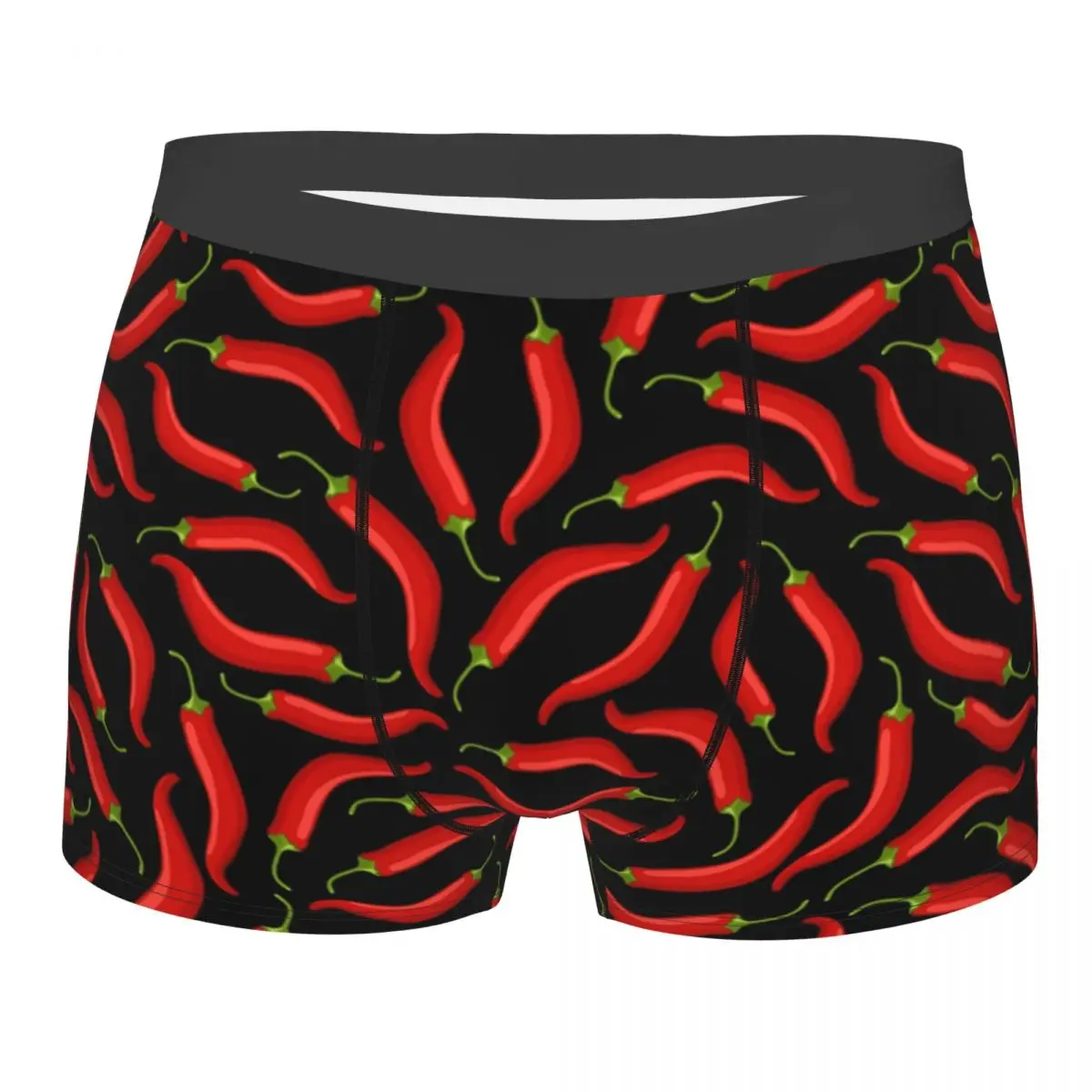 

Personalized Custom Male Sexy Hot Red Chili Pepper Pattern Underwear Boxer Briefs Men Breathbale Shorts Sexy Couple Underpants