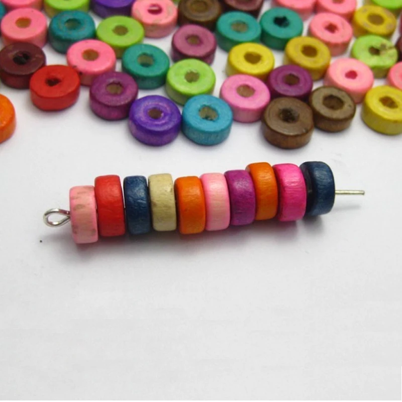 8x3/6x3/4x11mm DIY 의류 장식 공예 보석 아이의 장난감 액세서리에 대한 다채로운 미니 나무 튜브 구슬, 도매 1000 그램