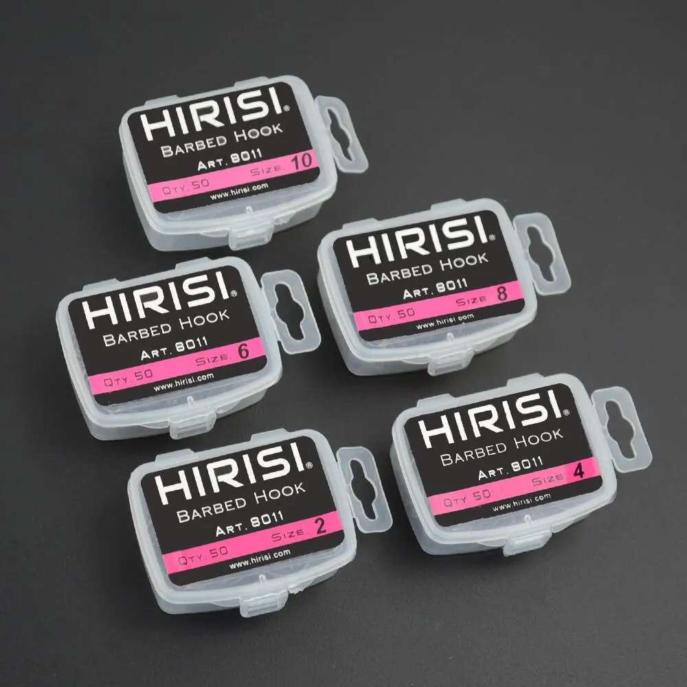 50 hameçons Hirisi pour carpe - Revêtement PTFE et acier haute teneur en carbone boîte 8011
