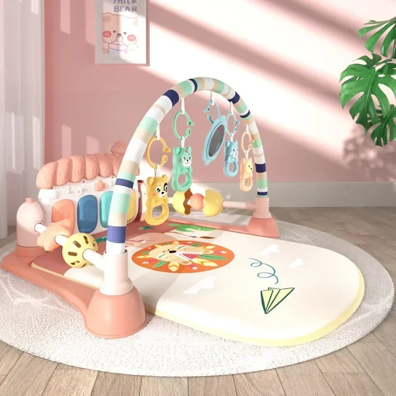 Baby Toys Musical Play Mats Piano Gym Newborn Toys Tummy Time Mat Baby Teether & Padded For Toddlers Early Learning Education