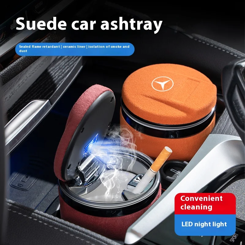Car Ashtray Elk Skin for Mercedes Benz A-G Class