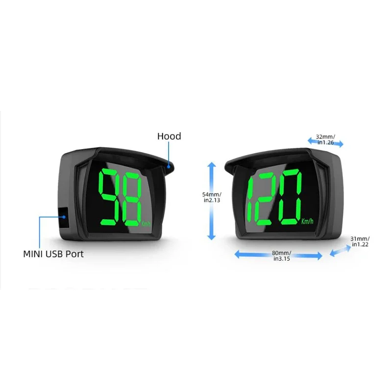 Car HUD Display Car Head Up Display Speed Meter Universal GPS Hud Digital Speedometer Big Font KMH for All Car Truck Plug and Play Auto Part