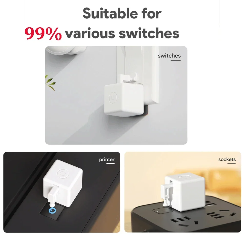 Tuya Zigbee Smart Tpye-C Rechargeable Touch Fingerbot Plus Robot Button Pusher Arm Switch Support Alexa Google Home Alice Smart Fingerbot 1/3Pcs