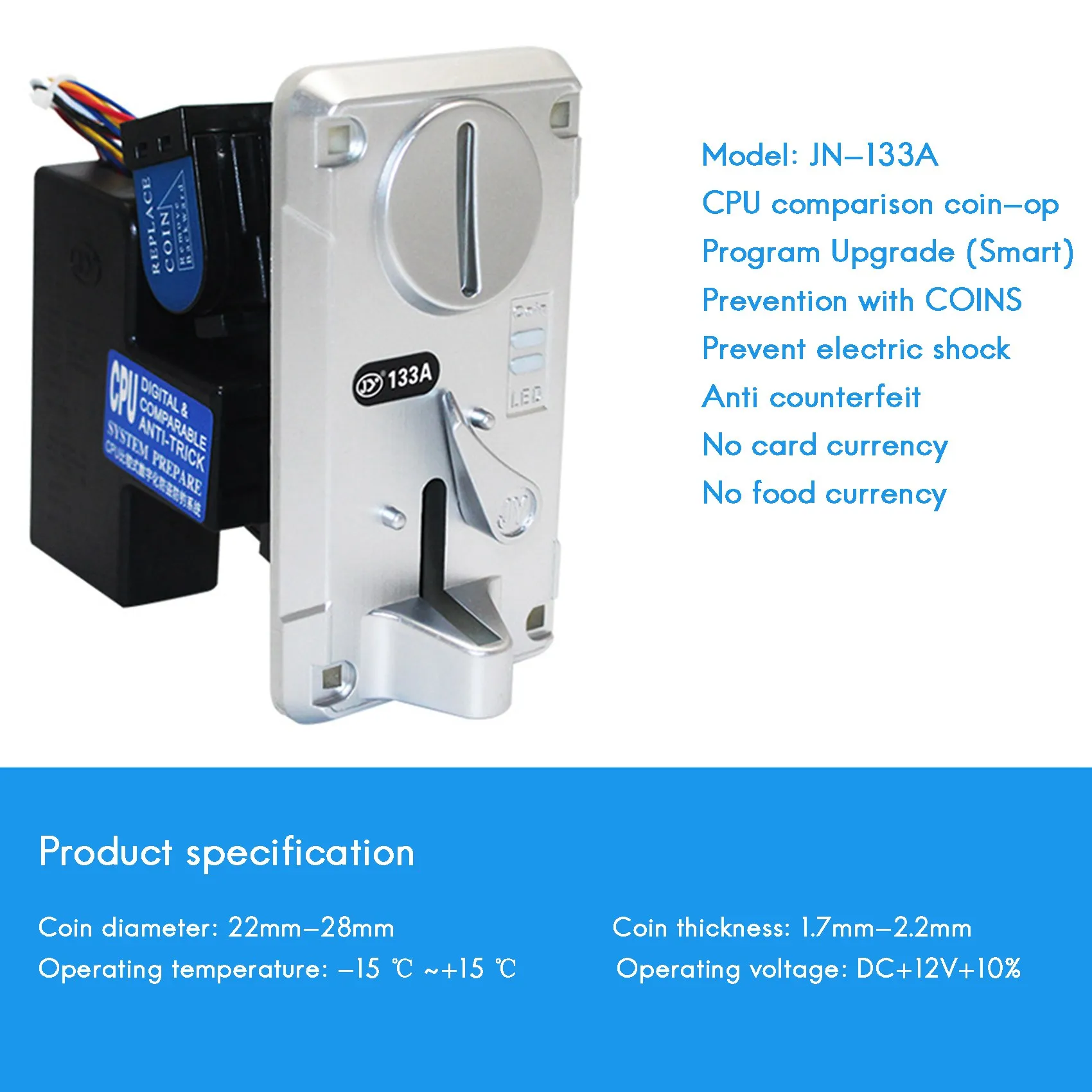 AED6-코인 수납기 코인 푸셔 JY133A CPU 아케이드 코인 선택기 자동판매기 아케이드 게임 티켓 교환용