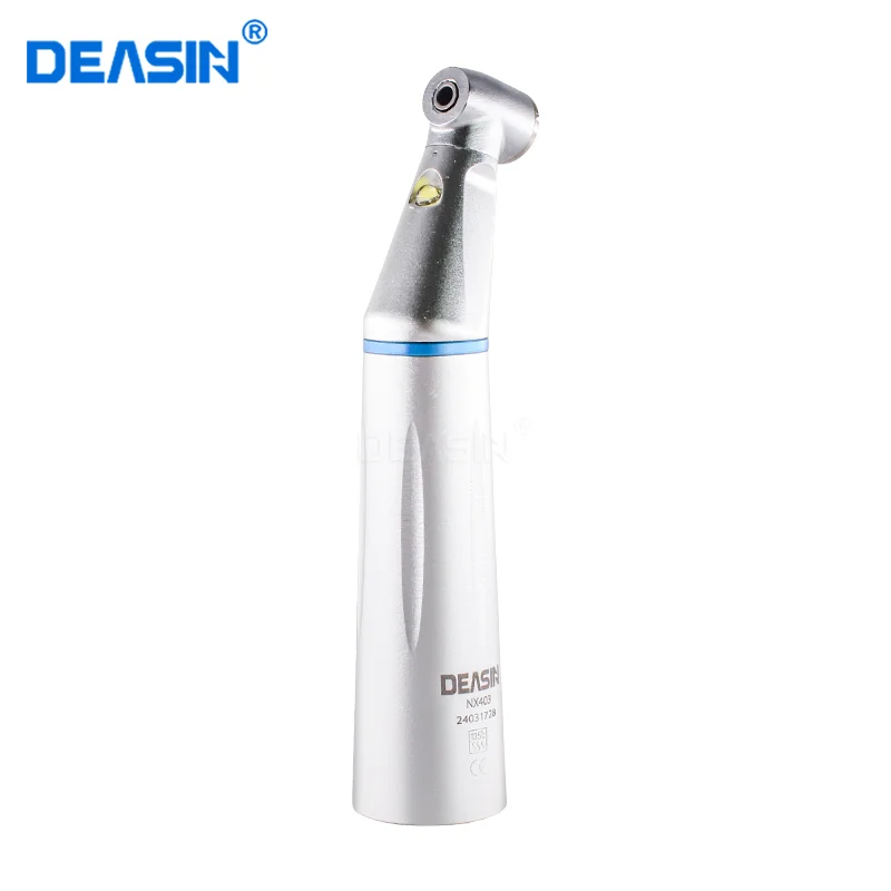 Deasin Dental LED-Licht 1:1 Verhältnis Winkelstück E-Generator Niedriggeschwindigkeits-Handstück mit Innenwasserspray E-Typ für Zahnmedizin