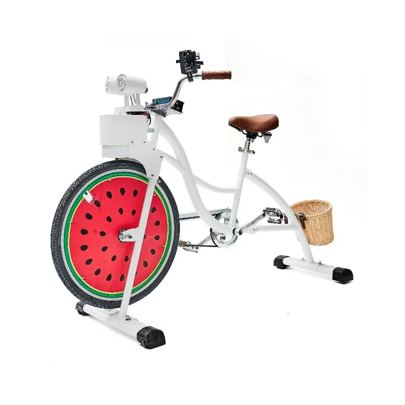 

Machine White Pedal Electric Bubble Machine Bicycle