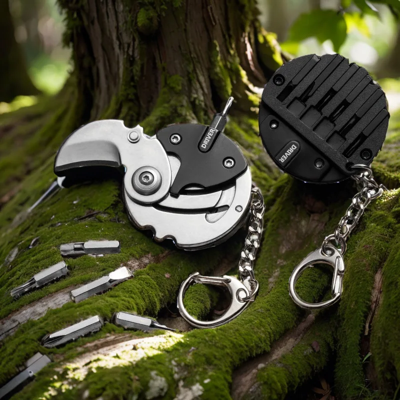 Coin pocket outdoor folding knife sharp portable pocket pendant neck key mini EDC tool fruit knife multi functional knife