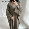 Eid Ramadan ouvert Abaya pour femmes plaine dubaï casual coton lin modeste Abayas Kimono turquie manteau musulman vêtements islamiques Robe