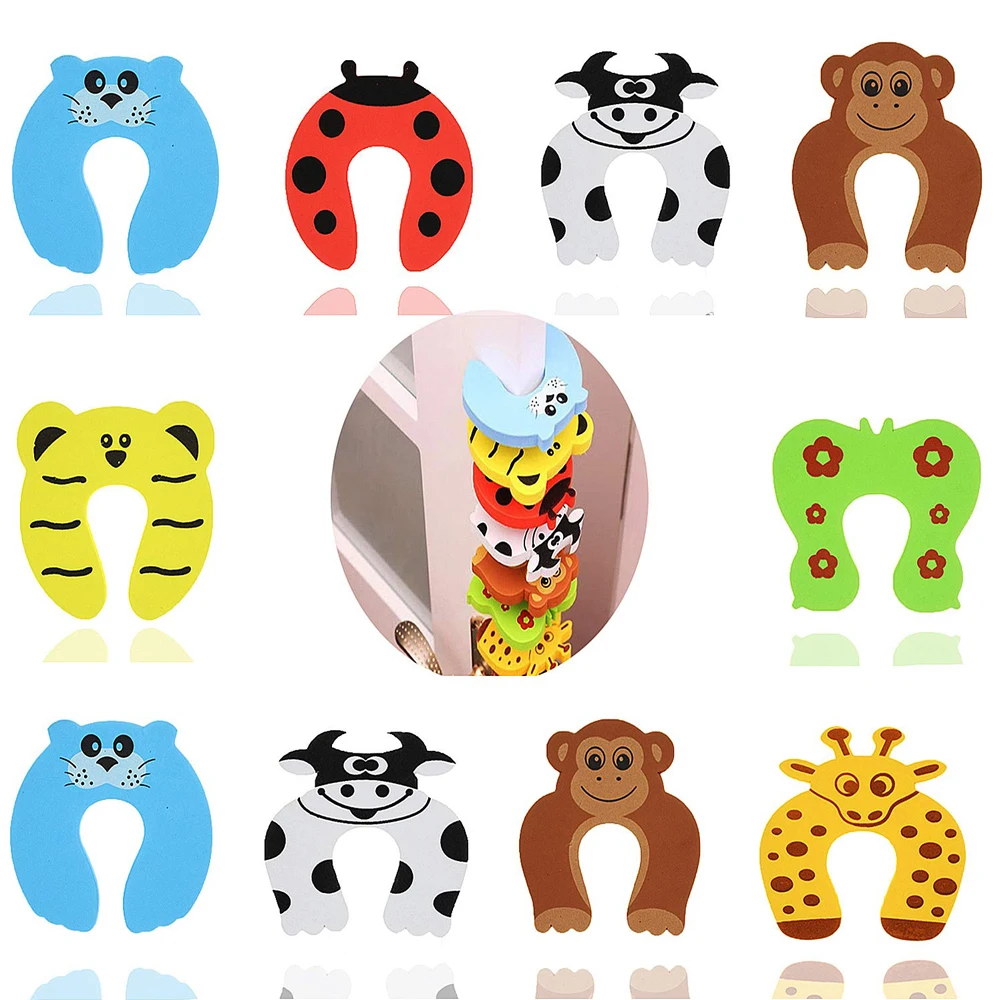 Finger Pinch Guard Door Stopper EVA C Shape Protection Baby Safety Foam Door Clamp 8Pcs