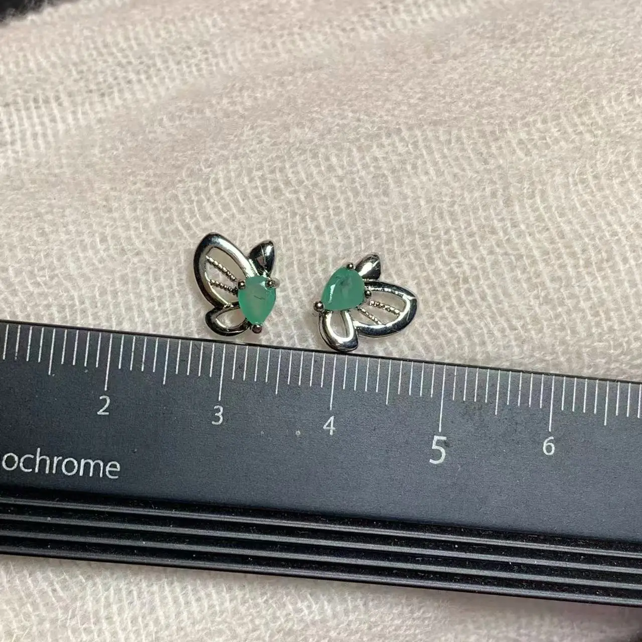 5*3MM Natural Emerald Earrings 925 Silver Stud Earring For Women 925 Sterling Silver Cute Gift Prevent Allergy Fine Jewelry