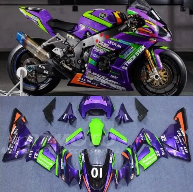 

4Gifts New ABS Full Fairings Kit Fit For KAWASAKI ZX-10R ZX10R 2004 2005 04 05 Bodywork Set Custom