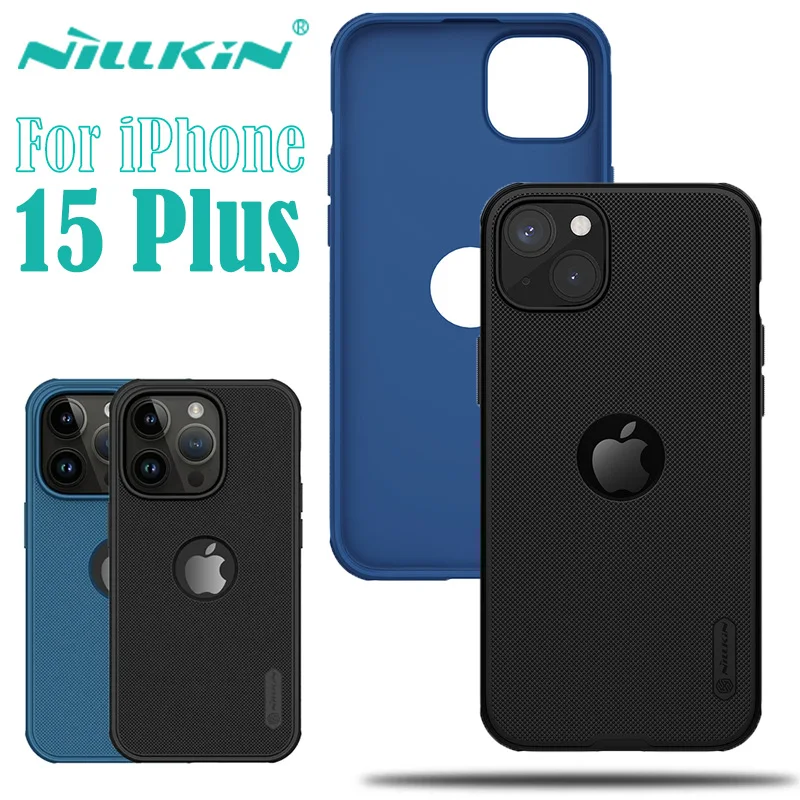 

Супер матовый защитный чехол Nillkin Pro для iPhone 15 Plus полное покрытие 360 ТПУ PC Защитная задняя крышка с логотипом вырез