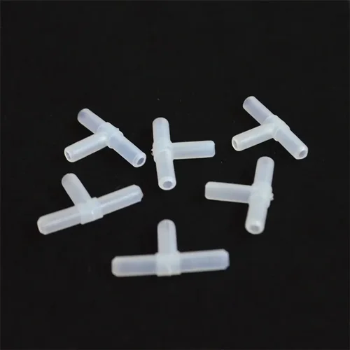 수족관 공기 펌프 라인 튜브 조인트 커넥터, 플라스틱 티 "T" 3 방향 어항, 4mm, 10 개 2