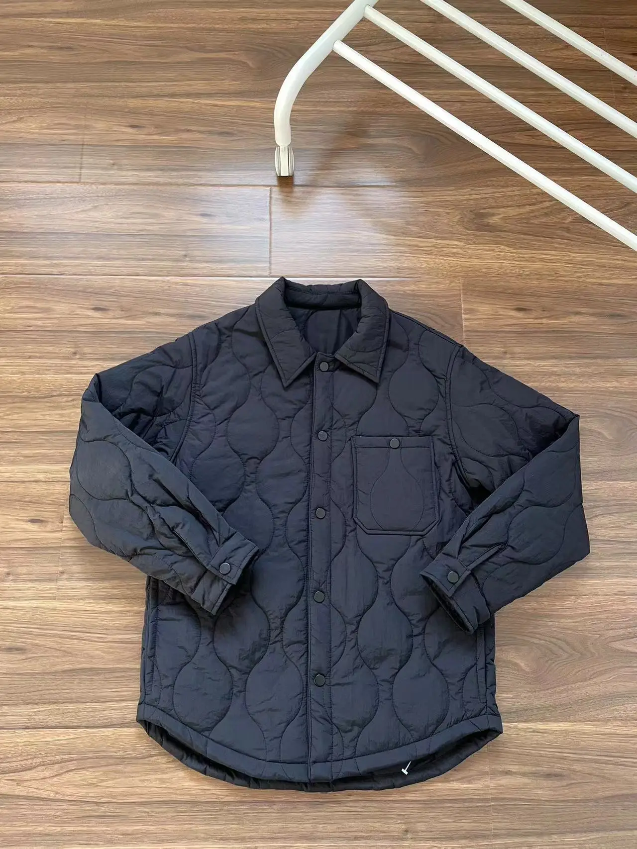 Spring Autumn Outdoor Climbing Windproof Warm Diamond Pattern Cotton Jaet Faionable Youth Stand Fit Daily Wear